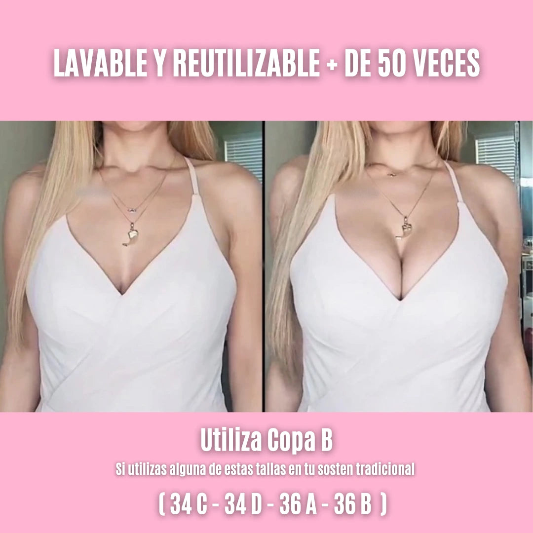 BOOST ®️ - Almohadilla Pegajosa Para Aumentar 2 Tallas Más Tu Busto