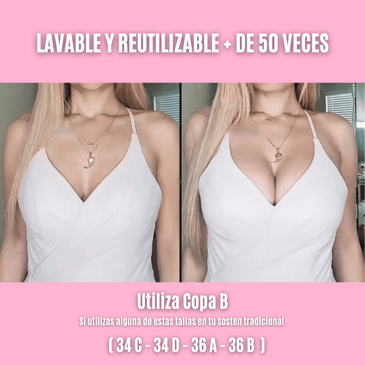 BOOST ®️ - Almohadilla Pegajosa Para Aumentar 2 Tallas Más Tu Busto