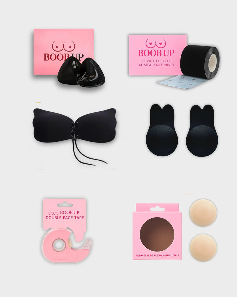paquete de boob up para productos de color negro