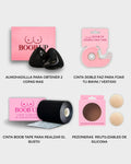 pack de boob up, almohadilla, cinta y pezoneras