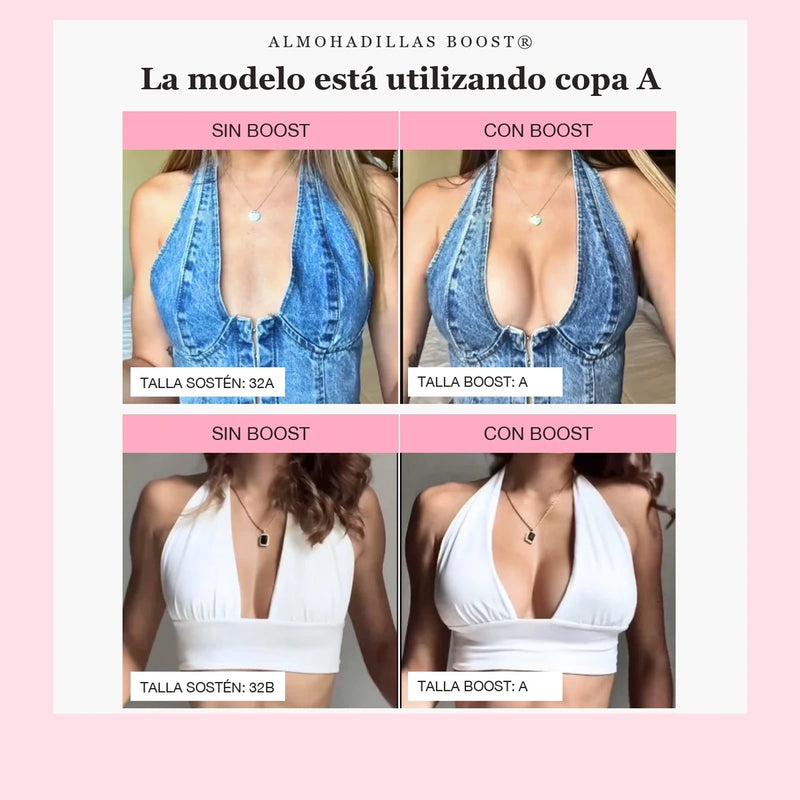 BOOST ®️ - Almohadilla Pegajosa Para Aumentar 2 Tallas Mas Tu Busto
