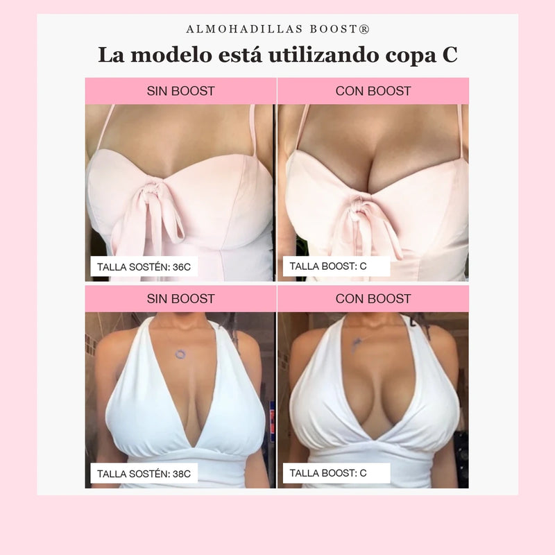 BOOST ®️ - Almohadilla Pegajosa Para Aumentar 2 Tallas Mas Tu Busto
