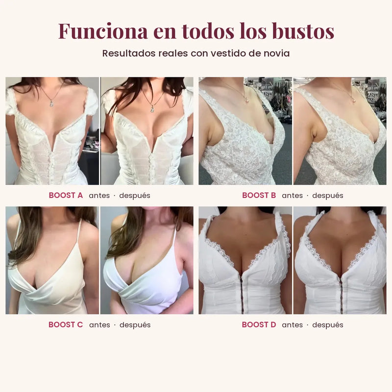 Resultados reales con vestido de novia en BOOST A, B, C y D