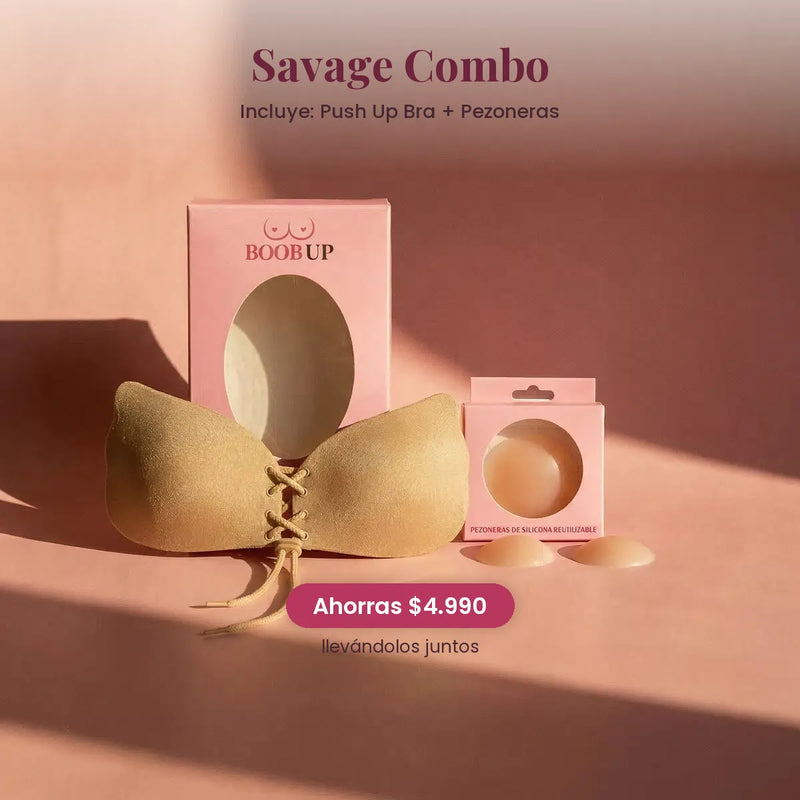 Savage Combo: Push Up Bra + Pezoneras